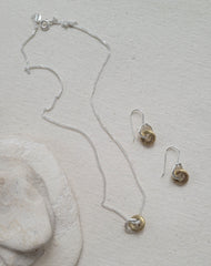 The Interlock - Silver Brass Double Circle Hook Earrings