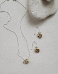 The Interlock - Brass Silver Double Circle Necklace