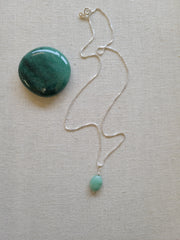The Mamquam - Aventurine Silver Charm Necklace