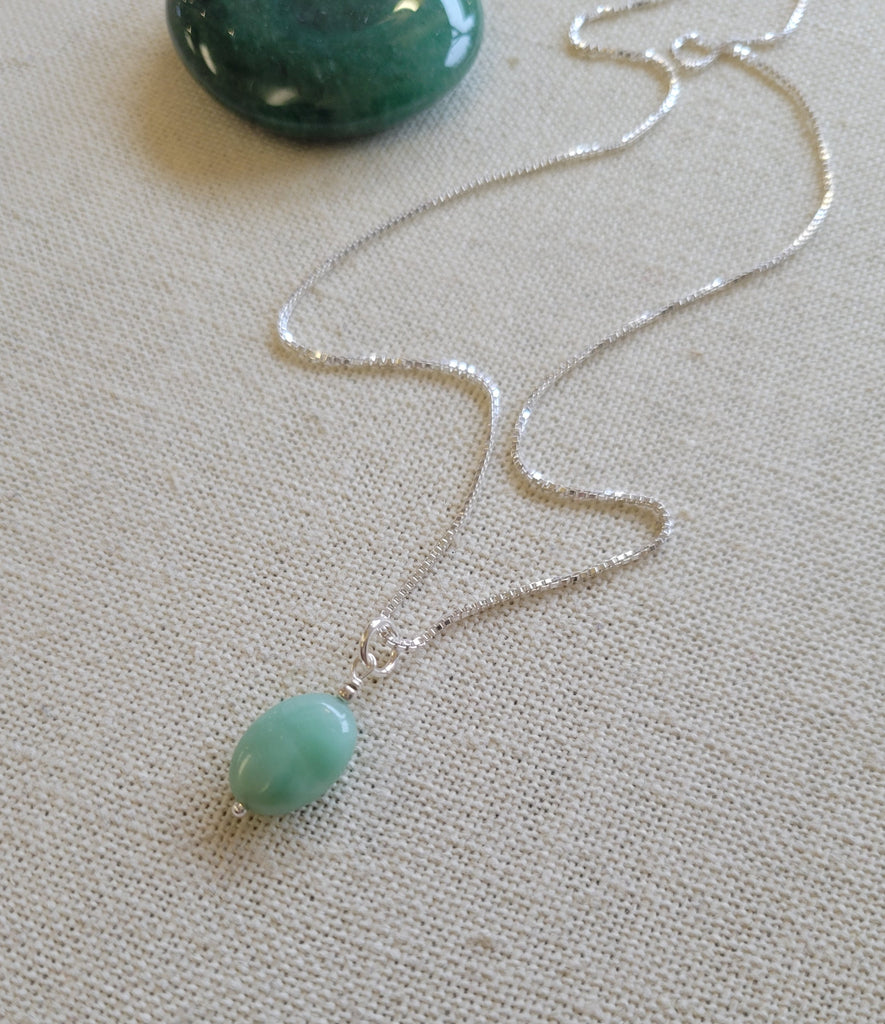 The Mamquam - Aventurine Silver Charm Necklace