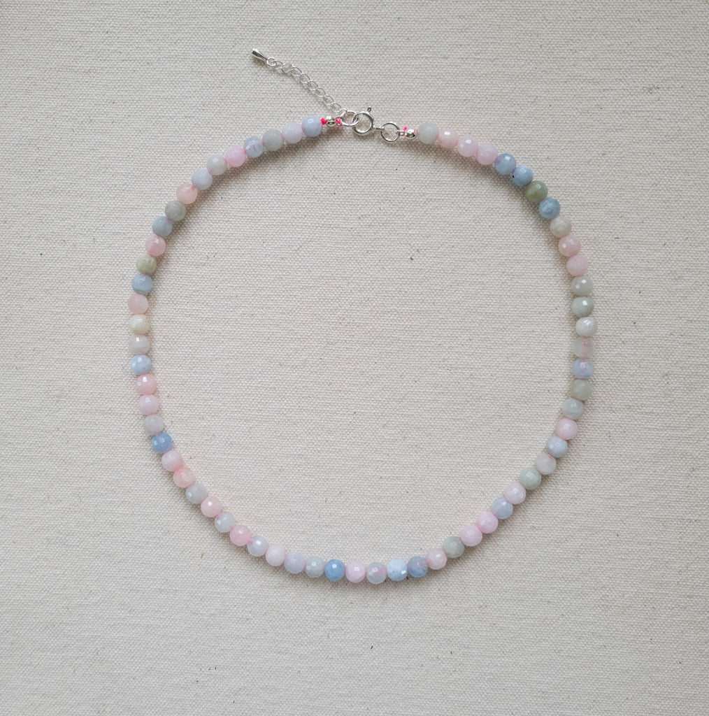 The Beryl Collar - Silver Beryl Collar Necklace