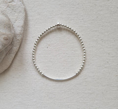 3mm Silver Bar Bracelet