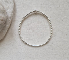 3mm Silver Bar Bracelet