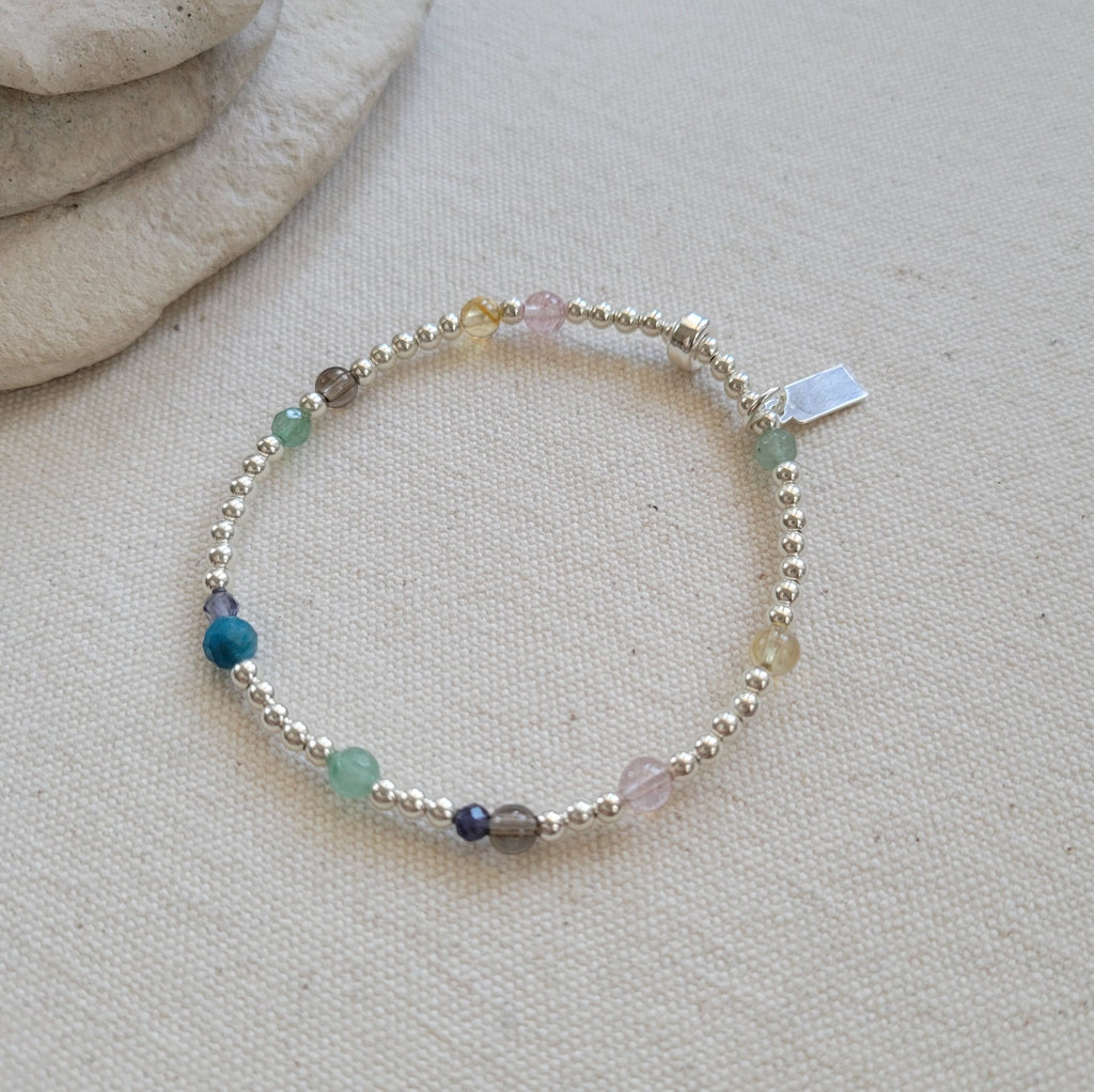 The Wildflower - Scattered Gemstone and Silver Bracelet