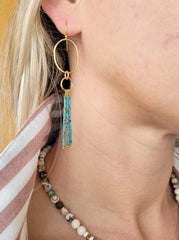 The Cowgirl- Bohemian Navajo-Inspired Seed Bead Earrings - Silver