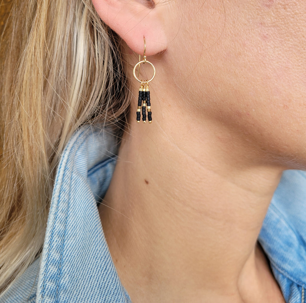 The Cowgirl Mini- Bohemian Navajo-Inspired Seed Bead Earrings