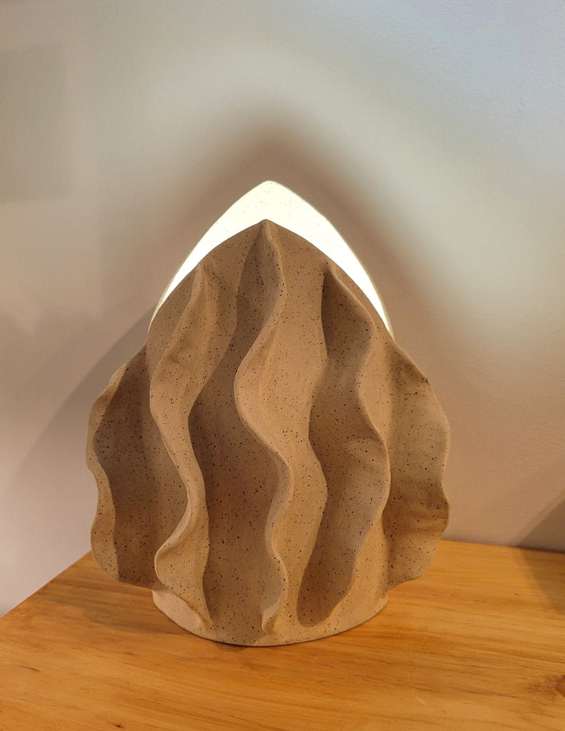 Crystal Cave Drapery Table Lamp or Vase