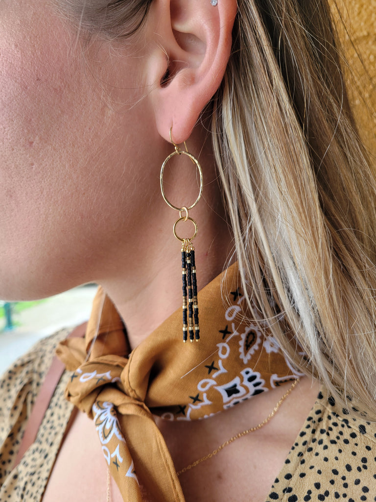 The Cowgirl- Bohemian Navajo-Inspired Seed Bead Earrings
