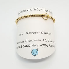 3mm Gold Floating Gold Heart Bracelet