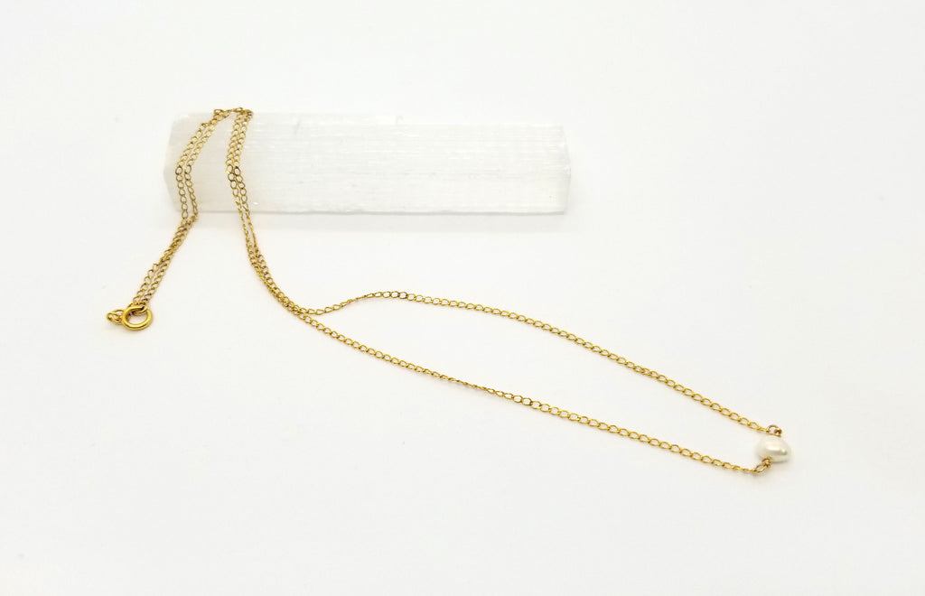 Pearl Nugget Gold Necklace