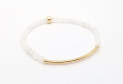 Moonstone Gold Bar Bracelet