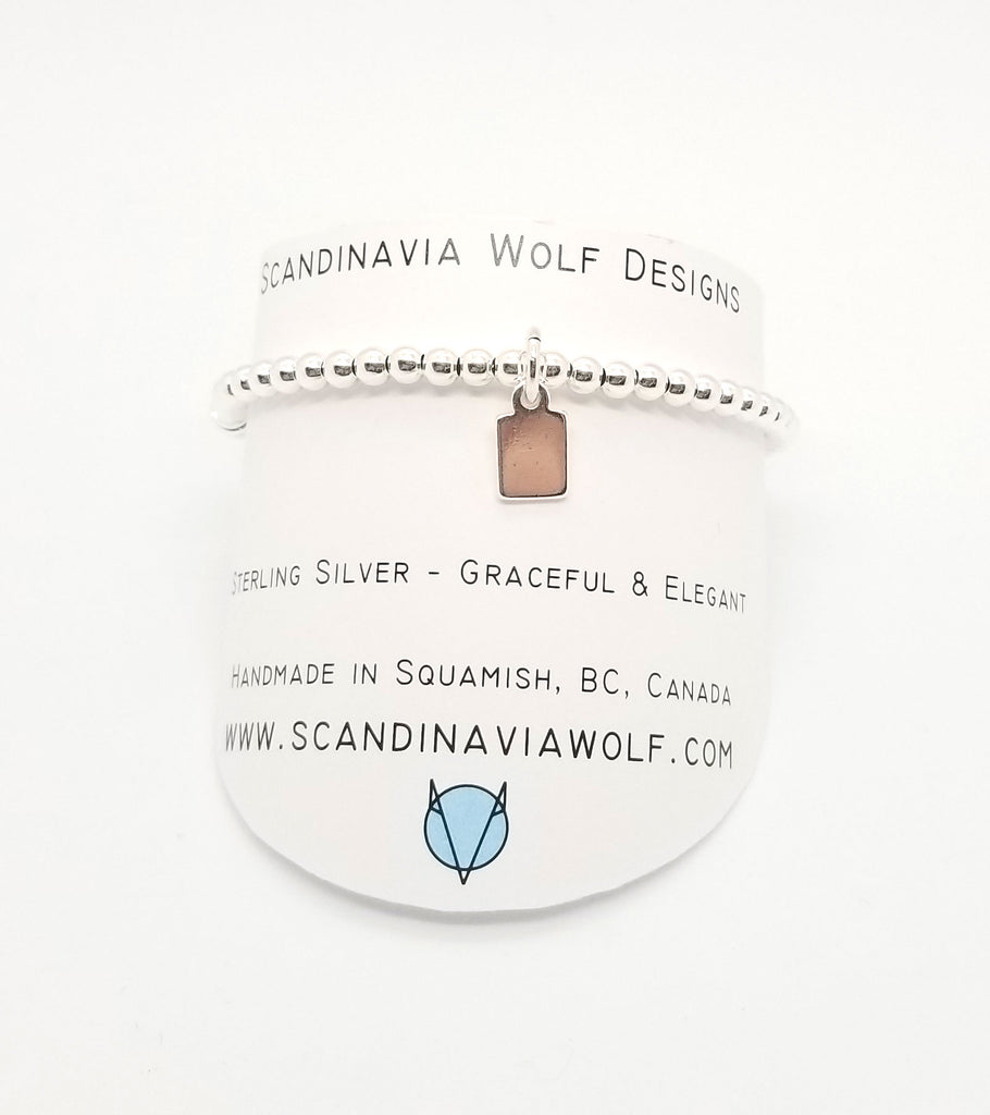 Silver ID Tag 4mm Bracelet