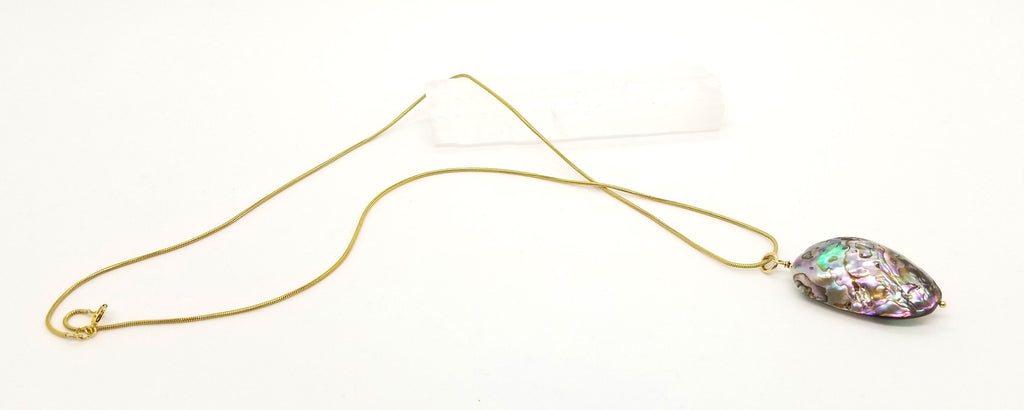 Two Way Abalone Gold Necklace- Sold Out
