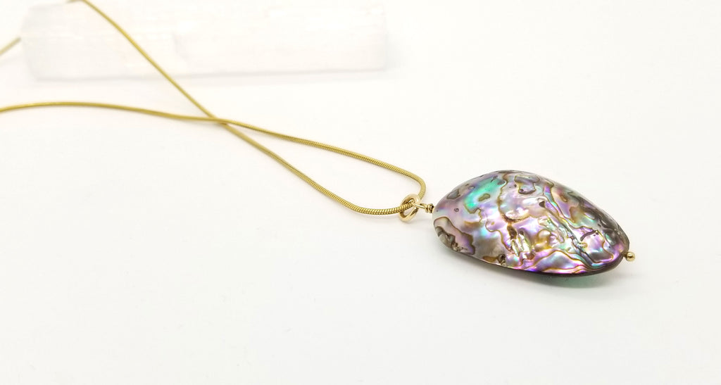 Two Way Abalone Gold Necklace- Sold Out