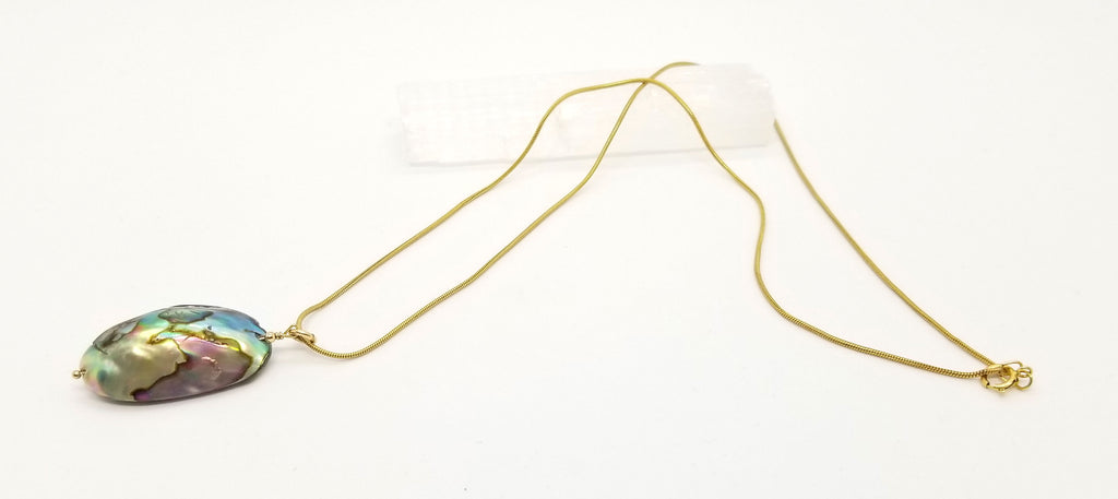 Two Way Abalone Gold Necklace- Sold Out