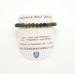 6mm BC Jade Gold Bracelet