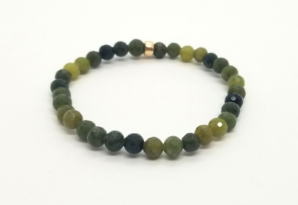 6mm BC Jade Gold Bracelet