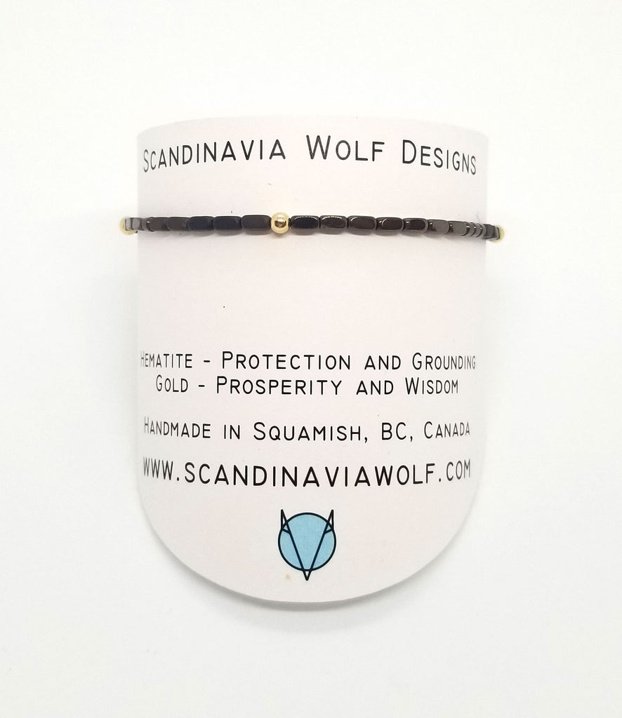 Bronze Hematite Gold Bracelet