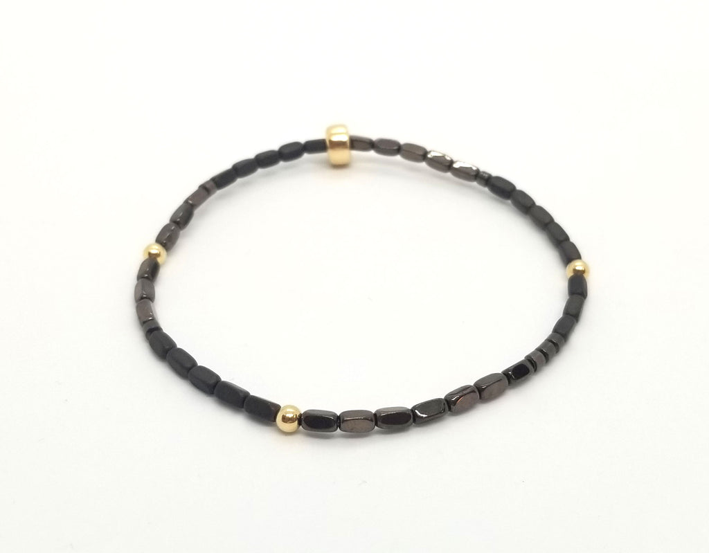Bronze Hematite Gold Bracelet