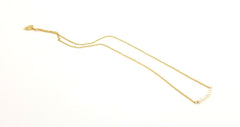 Gold Pearl Bar Necklace