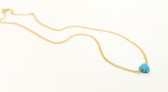 Turquoise Nugget Gold Necklace