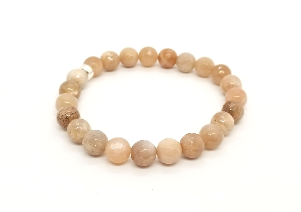 8mm Sunstone Gold Bracelet