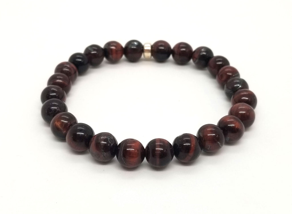 Red Tiger's Eye Silver Bracelet