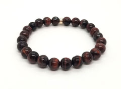 Red Tiger's Eye Silver Bracelet