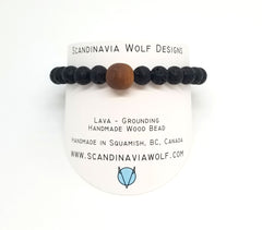 Lava Cherrywood Bead Bracelet