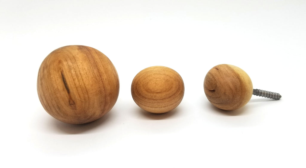 Cherrywood Balls Wall Hooks (3 Pack) - Made to order