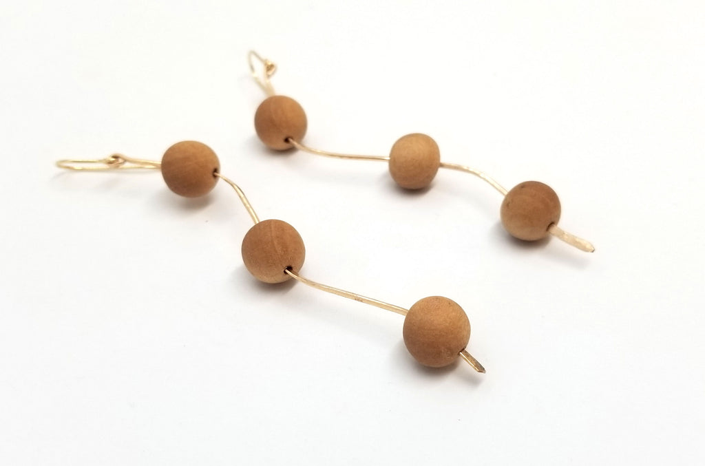 The Haisley - Arbutus, Gold and Bronze Earrings