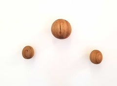 Cherrywood Balls Wall Hooks (3 Pack) - Made to order