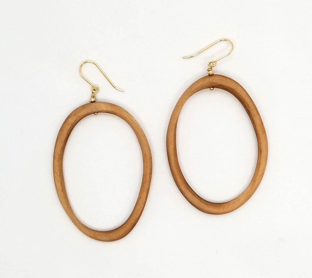 The Savary Island - Arbutus Asymmetrical Gold Hoop Earrings (Message for Purchase)