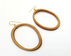 The Savary Island - Arbutus Asymmetrical Gold Hoop Earrings (Message for Purchase)
