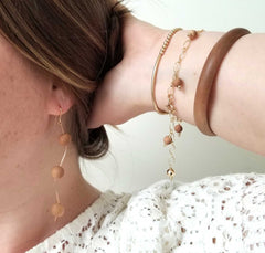 The Haisley - Arbutus, Gold and Bronze Earrings