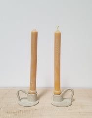 Uno Ceramic Candle Holders (Speckled Clay Raw) Made to Order