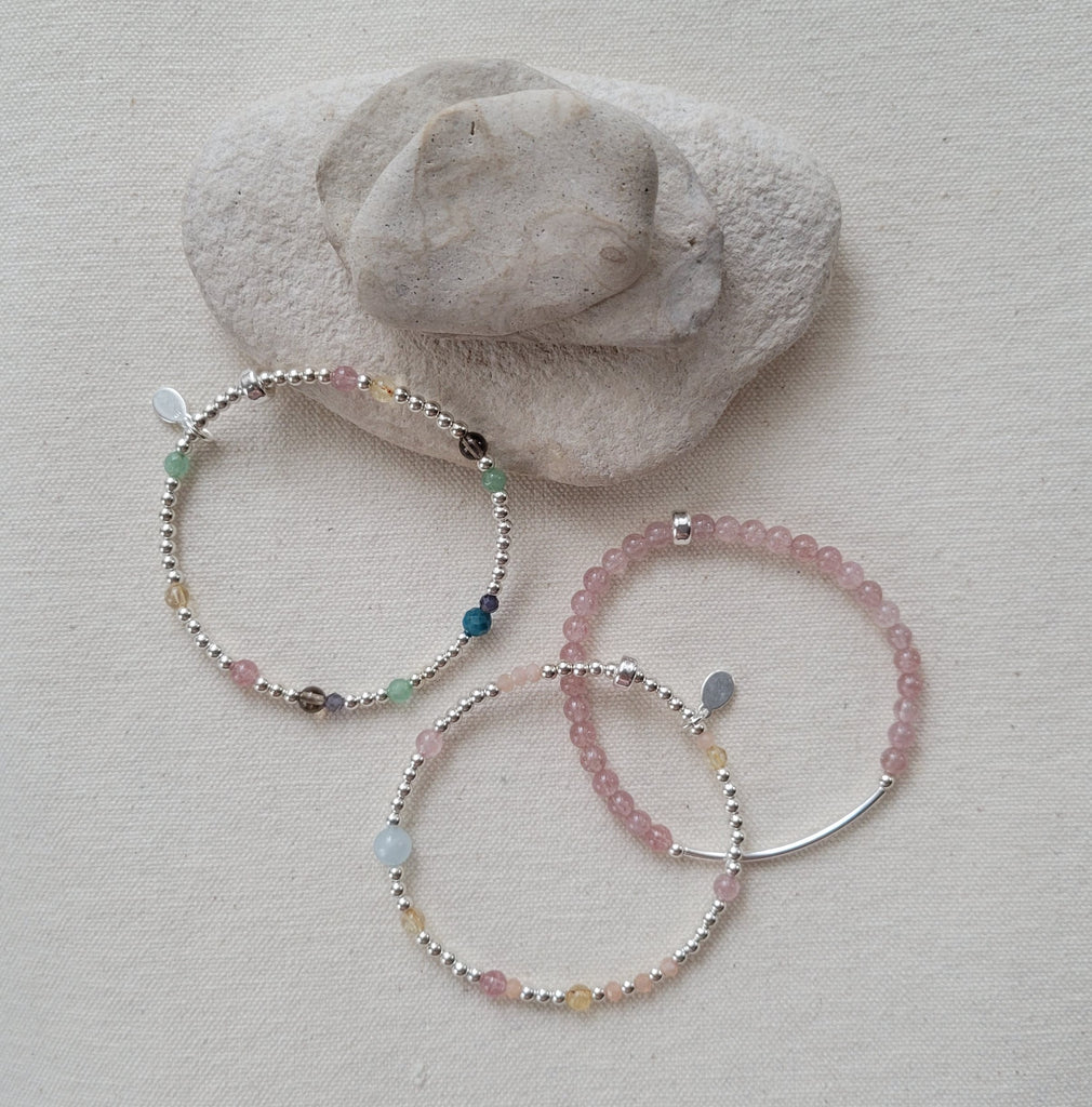 The Candy - Scattered Gemstone and Silver Bracelet