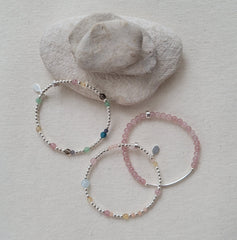 The Candy - Scattered Gemstone and Silver Bracelet