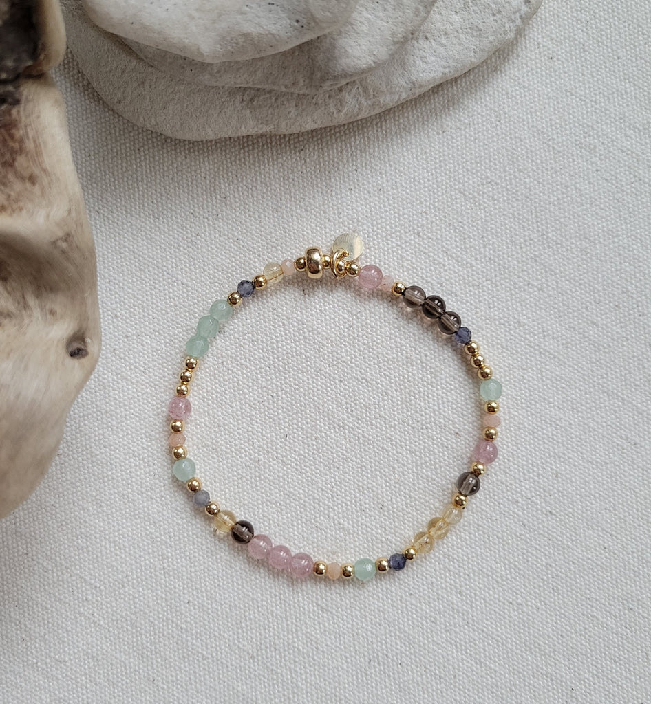 The Wild Garden: Scattered Gemstone and Gold Bracelet