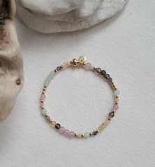 The Wild Garden: Scattered Gemstone and Gold Bracelet