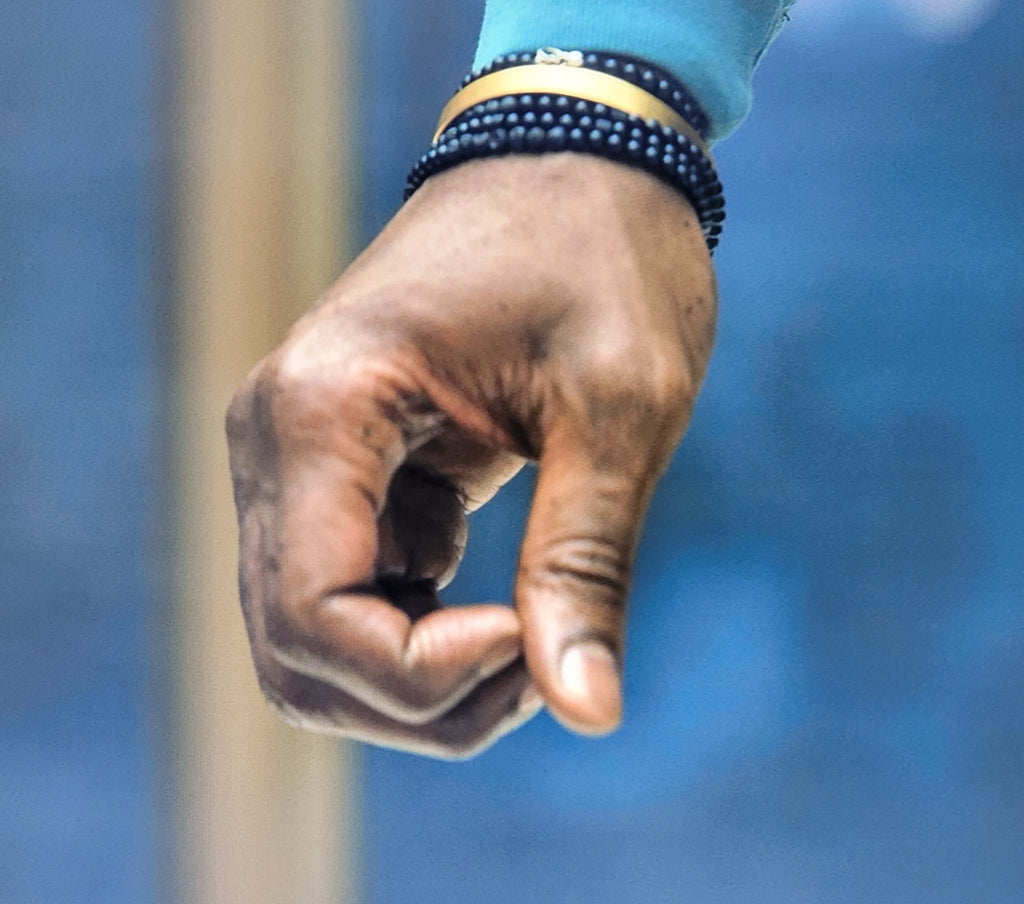 Swan Song - Lava Onyx Silver Necklace Wrap Bracelet