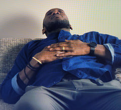 Swan Song - Lava Onyx Silver Necklace Wrap Bracelet