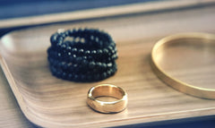 Swan Song - Lava Onyx Silver Necklace Wrap Bracelet