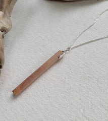 The Savory Island - Arbutus Octagonal Column Silver Necklace