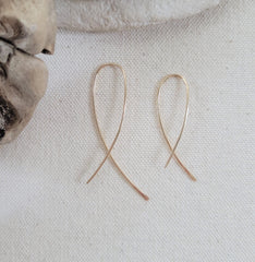 The Loop Asymmetrical Gold Earrings