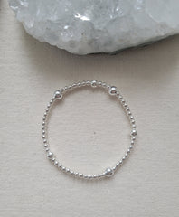 Multi Ball Silver Bead Bracelet