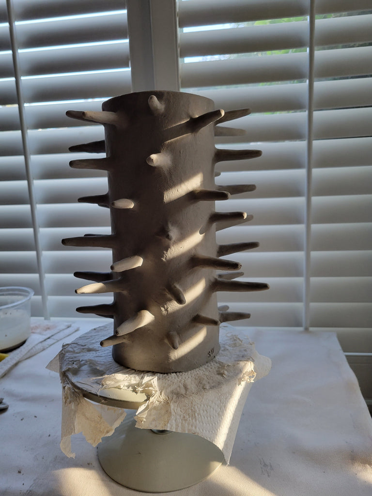 The Poke Pricks - Spikey White Ceramic Pottery Vase
