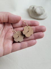 The Flower Goddess - Arbutus Wood Flower Hoop Earrings