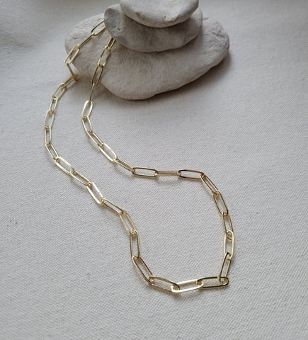 20" Big Bold Gold Paperclip Necklace - SOLD OUT