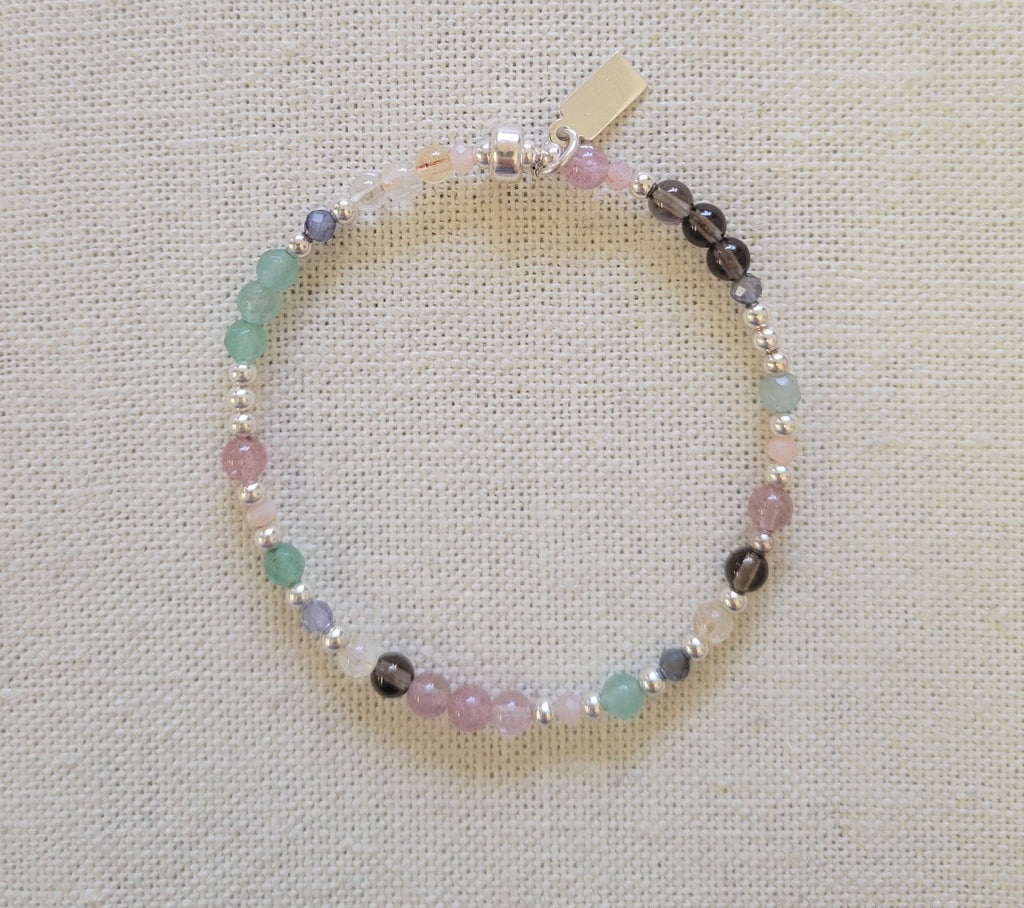 The Wild Garden - Scattered Gemstone and Silver Bracelet